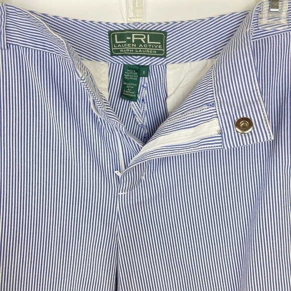 LRL Ralph Lauren Pinstriped Bermuda Shorts Size 8 - Picture 10 of 14